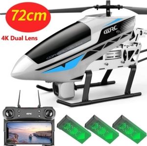 Upgrade 28" Alloy large R/C helicopter w/ 4k HD dual camera RTG